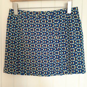 Urban Outfitters Jagger Button-Front Mini Skirt Blue Brown Size M